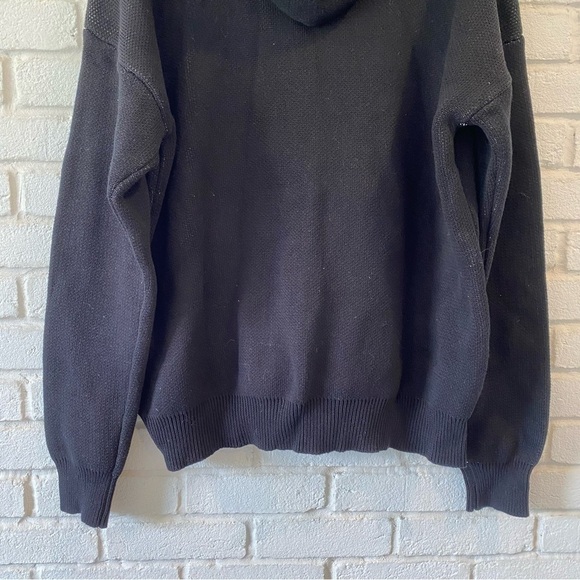 NEW Essentials Fear of God Black Knit Pullover Hoodie Sweatshirt Mens Size Small - Picture 6 of 9